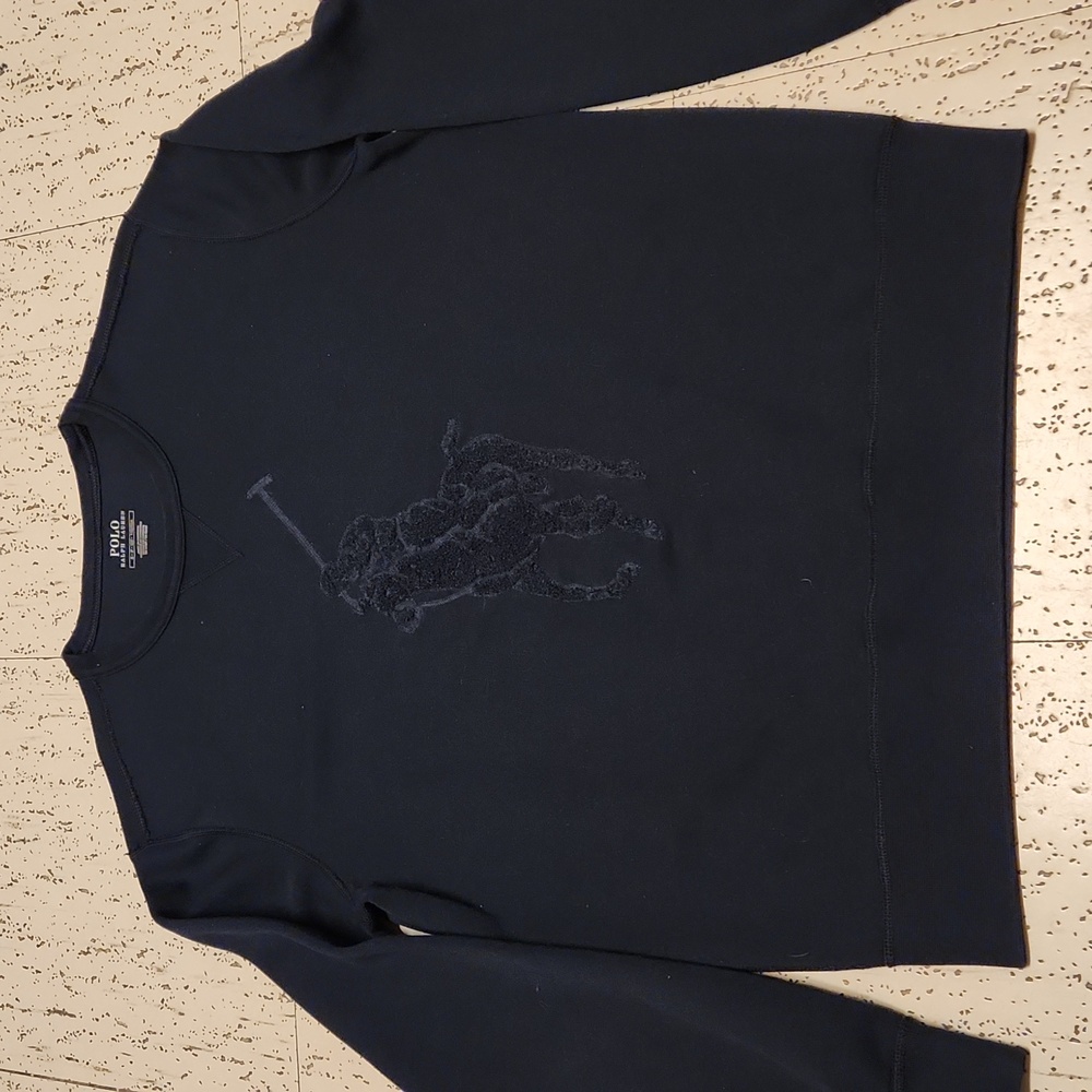 Polo Ralph Lauren Dark Navy Blue Big Pony Pullover Crew Neck Sweater - Picture 2 of 10